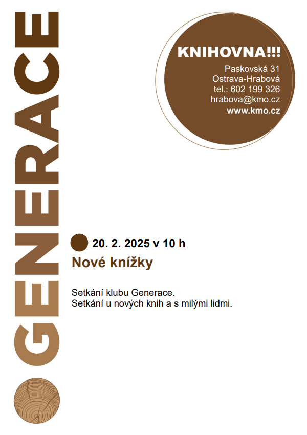 HRABOVSKÁ POBOČKA KNIHOVNY ZVE DO KLUBU GENERACE 