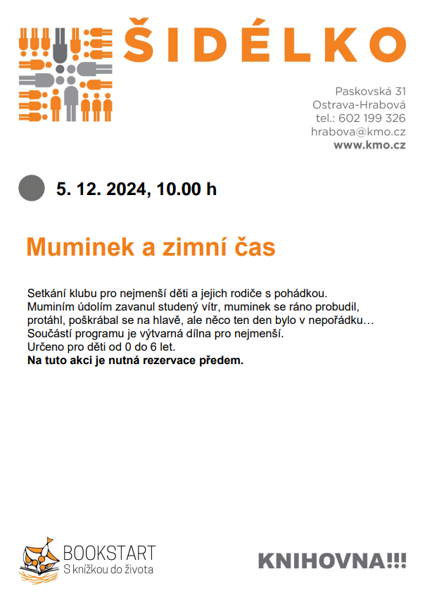 Hrabovská pobočka knihovny zve do klubu Šidélko na pohádku