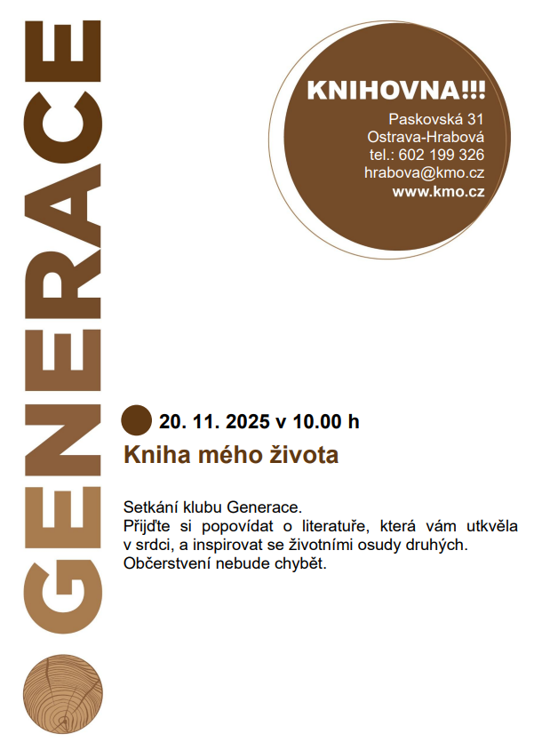 KNIHOVNA ZVE DO KLUBU GENERACE 