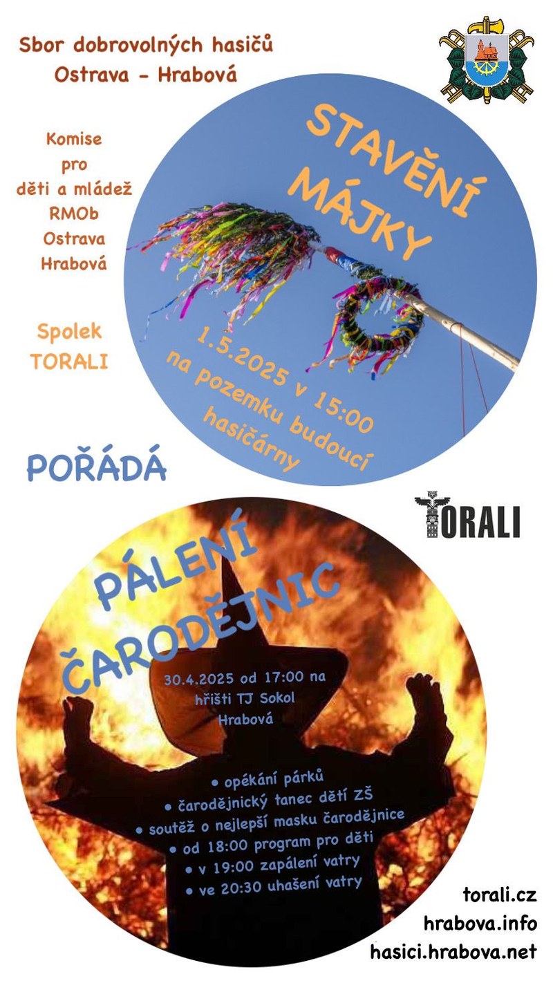 PÁLENÍ ČARODĚJNIC A STAVĚNÍ MÁJKY 