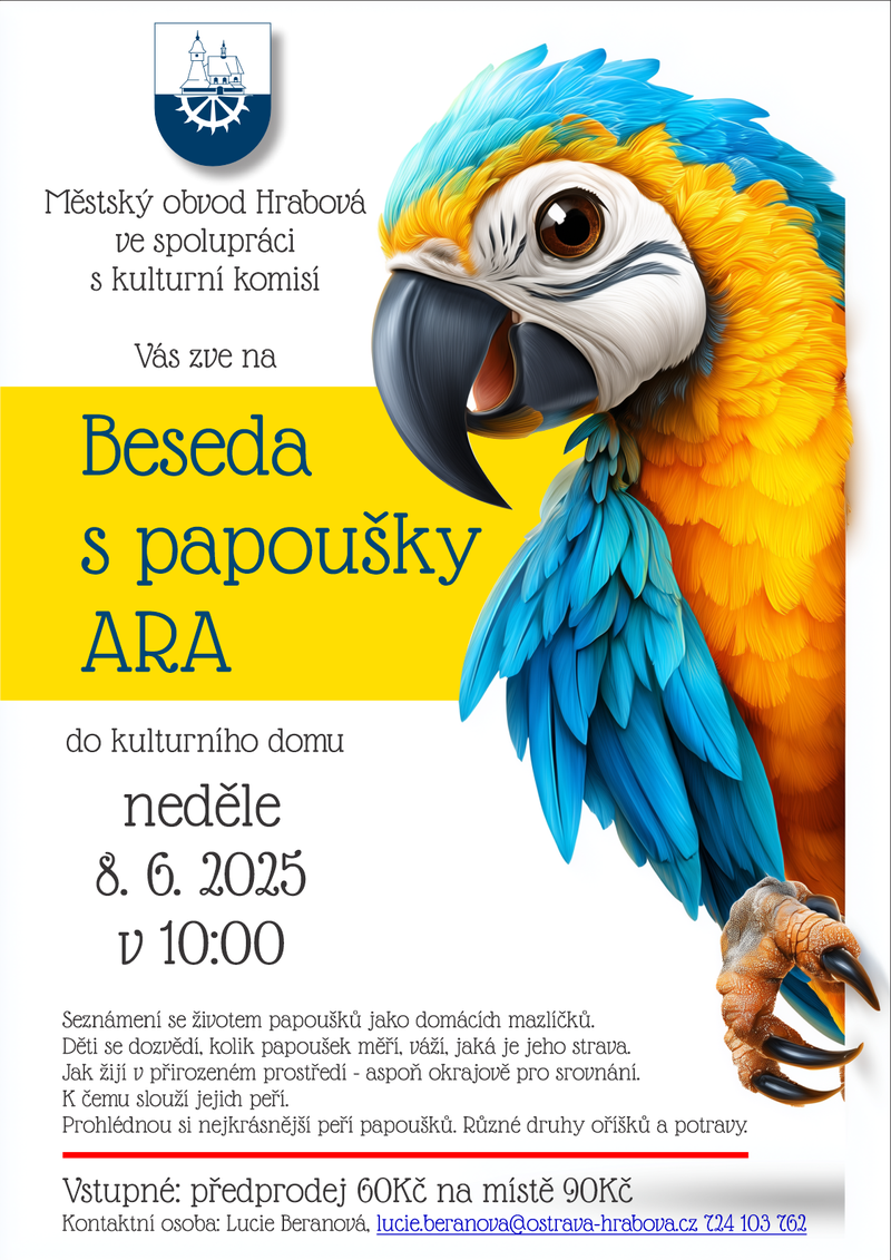 PAPOUŠCI NA NÁVŠTĚVĚ KULTURNÍHO DOMU 