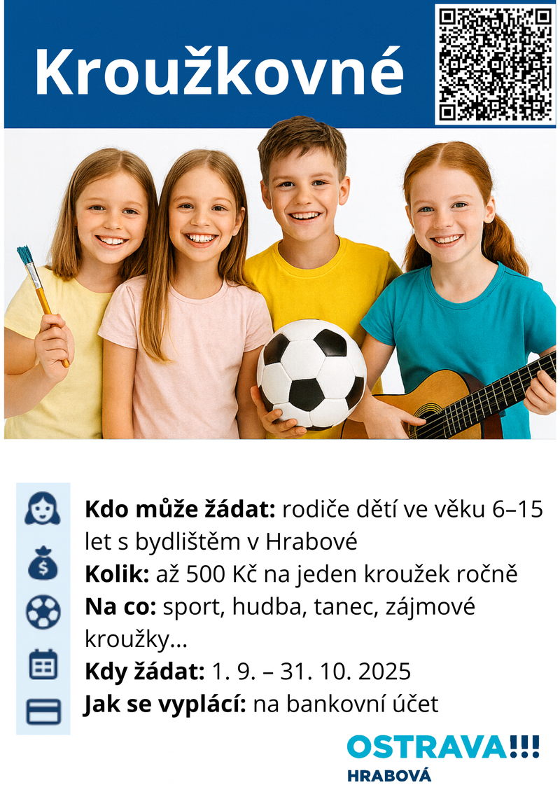 POSLEDNÍ ŠANCE PODAT ŽÁDOST O KROUŽKOVNÉ V ROCE 2025