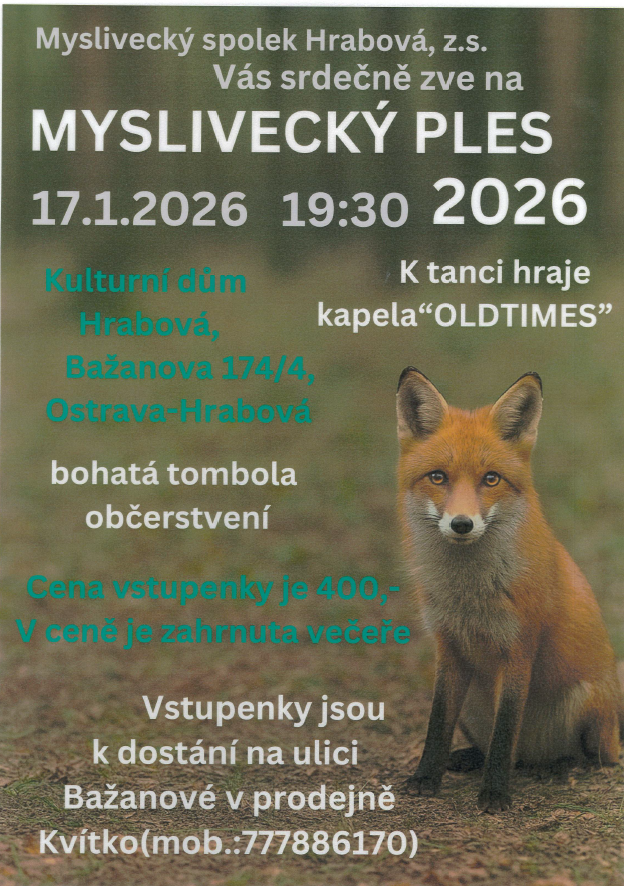 POZVÁNKA NA MYSLIVECKÝ PLES 