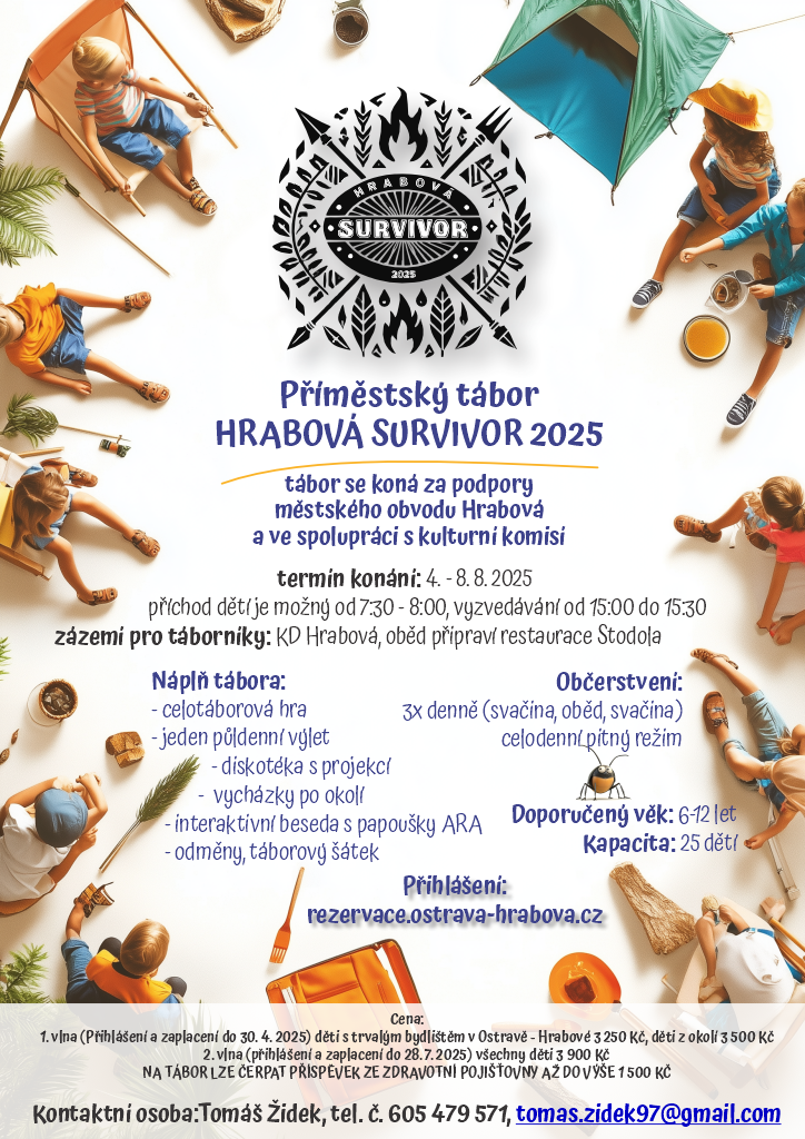 PŘÍMĚSTSKÝ TÁBOR SURVIVOR HRABOVÁ 
