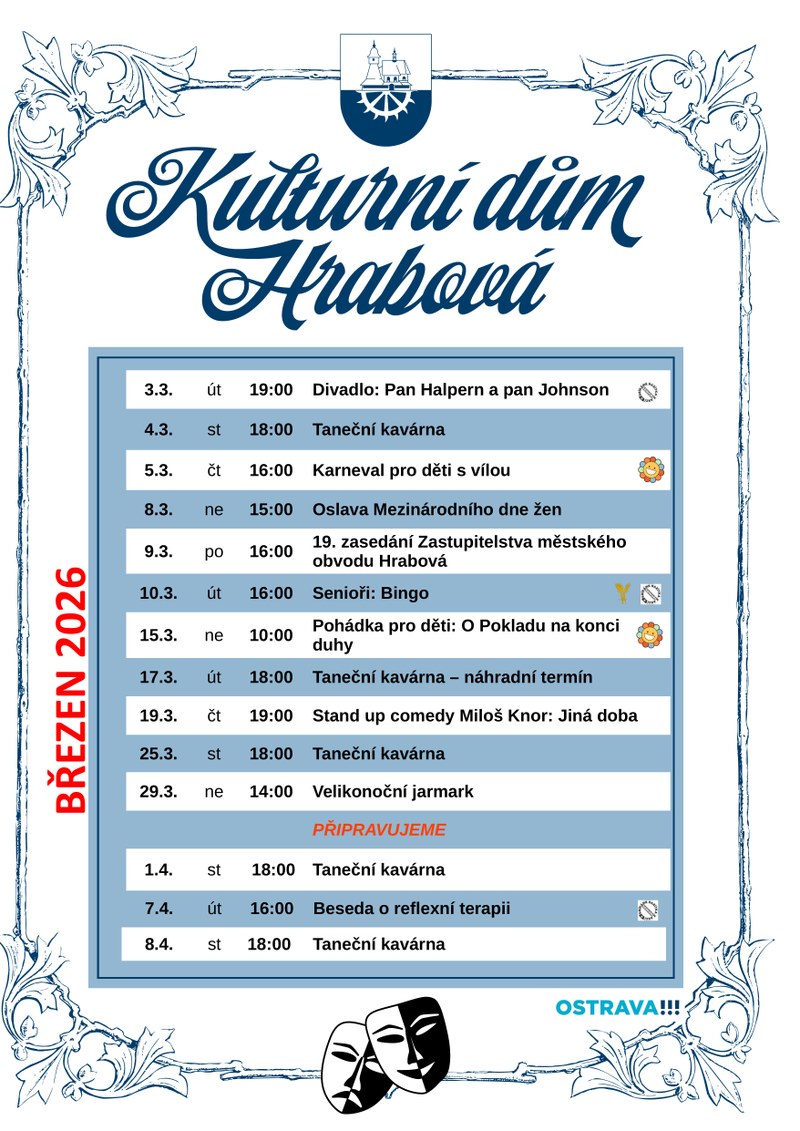 PROGRAM KULTURNÍHO DOMU - BŘEZEN 2026