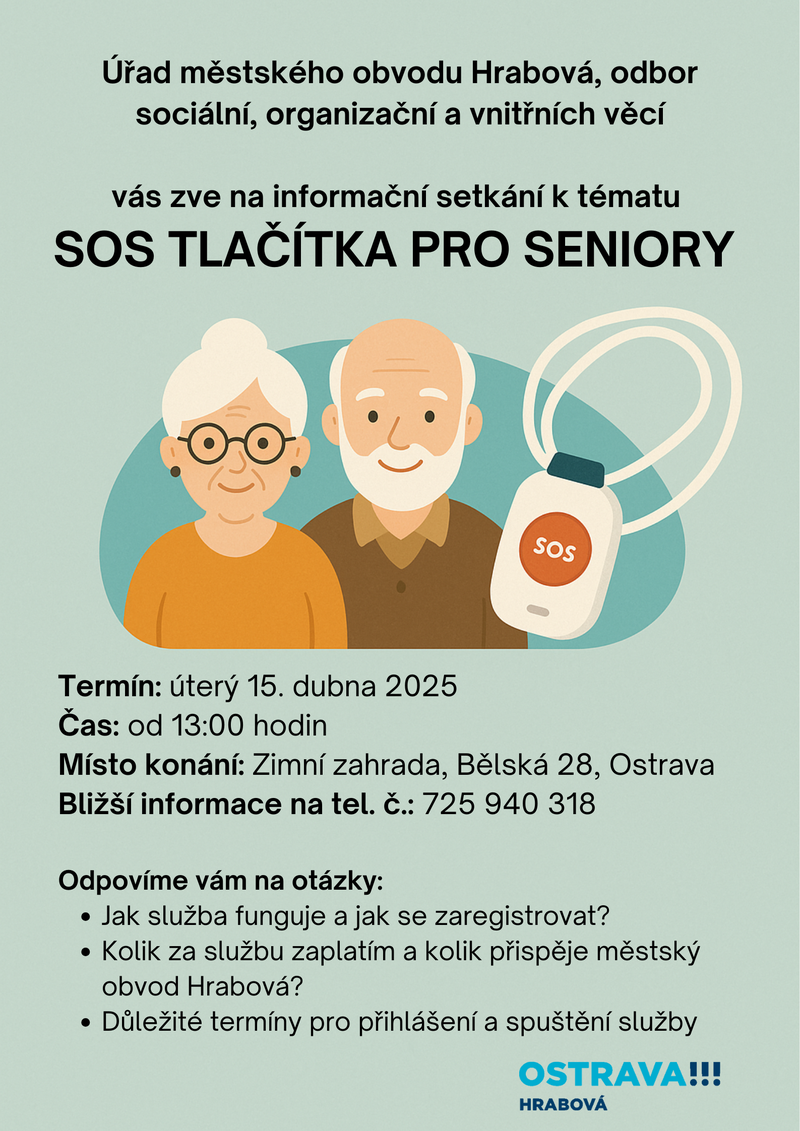 SEZNAMTE SE S NOVÝM PROJEKTEM NA SOS TLAČÍTKA PRO SENIORY 