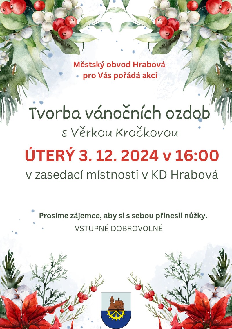 Tvorba vánočních ozdob s Věrkou Kročkovou